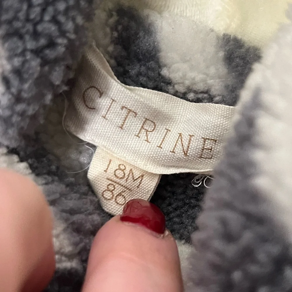 Citrine houndstooth hooded